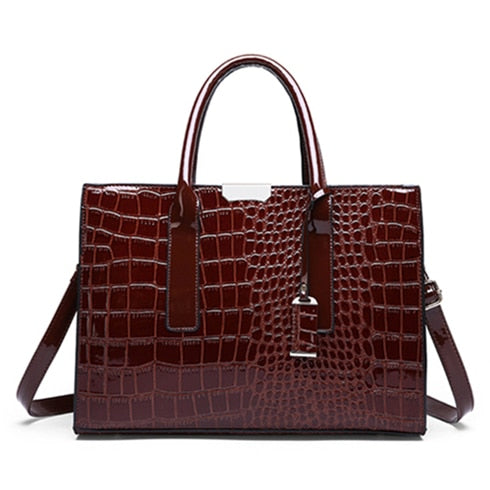 Bolsa de Couro Feminina Crocodile